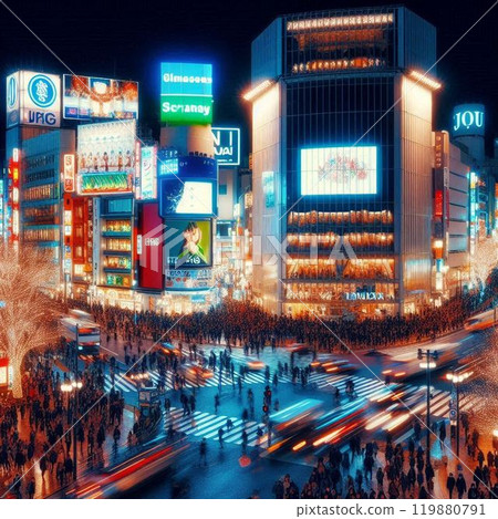 Illuminated cityscape 119880791