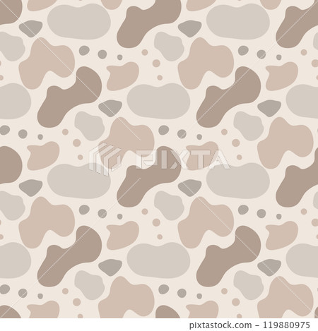 Abstract liquid shapes seamless pattern. Calm nature rhythm endless background. Vector hand drawn flat illustration. Abstract liquid shapes seamless pattern. Calm nature rhythm endless background. Vector hand drawn flat illustration. 119880975