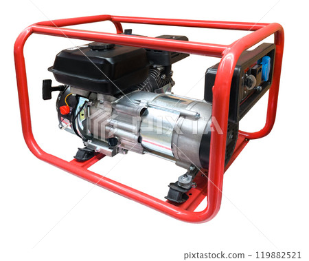 Red Framed Portable Power Generator Red Framed Portable Power Generator 119882521