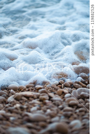 sea wave rolling on the rocks 119882526