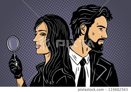 Beautiful couple detectives Beautiful couple detectives 119882563