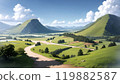 山巒疊翠的風景 119882587