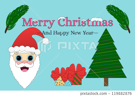 Santa Claus with Christmas Tree and Gifts Santa Claus with Christmas Tree and Gifts 119882876