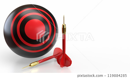 The red dart and target for Business concept 3d rendering. 119884285