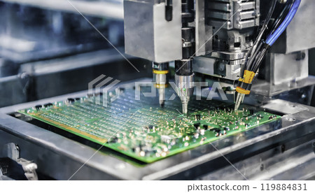 Precision assembly of circuit boards at semiconductor plant Precision assembly of circuit boards at semiconductor plant 119884831