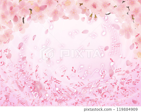 美麗的櫻花背景 美麗的櫻花背景 119884909