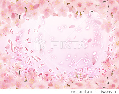 美麗的櫻花背景 119884913