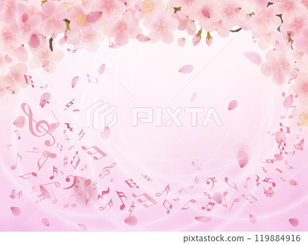 美麗的櫻花背景 119884916