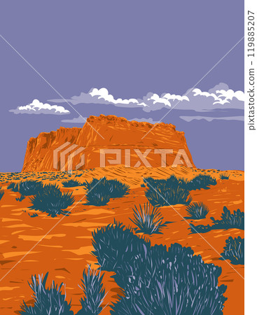 Rock Formations in Glen Canyon National Recreation Area Arizona WPA Poster Art Rock Formations in Glen Canyon National Recreation Area Arizona WPA Poster Art 119885207