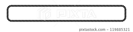 Rectangle rope frames. Thread, hemp twine, jute, steel cable decoration element. Maritime, yacht or nautical theme ornament. Empty tag or label in sea style. Vector graphic illustration Rectangle rope frames. Thread, hemp twine, jute, steel cable decoration element. Maritime, yacht or nautical theme ornament. Empty tag or label in sea style. Vector graphic illustration 119885321