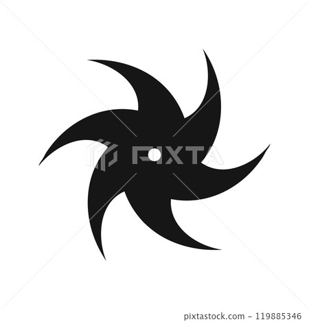 Swirl or spin icon. Fan, propeller or pinwheel toy sign. Flow, vortex, vertigo or tornado symbol isolated on white background. Vector graphic illustration Swirl or spin icon. Fan, propeller or pinwheel toy sign. Flow, vortex, vertigo or tornado symbol isolated on white background. Vector graphic illustration 119885346