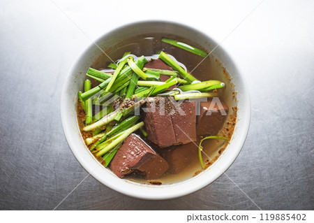 Pork blood jelly soup Pork blood jelly soup 119885402
