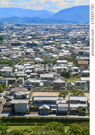 View from Marugame Castle, South, Sanuki Plain (Marugame City, Kagawa Prefecture) 119885780