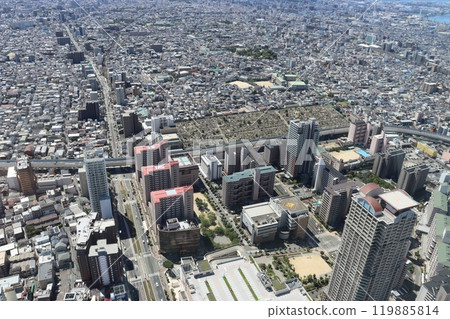 Streetscape of Abenosuji Street near Abeno Harukas 119885814