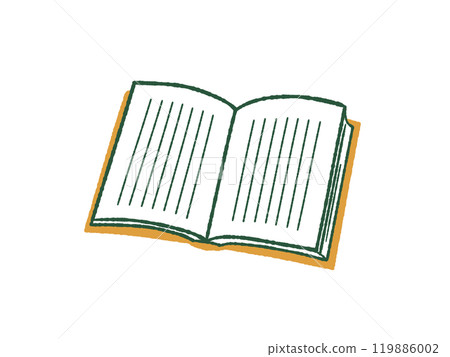 Vertically written open book - 4 colors 119886002