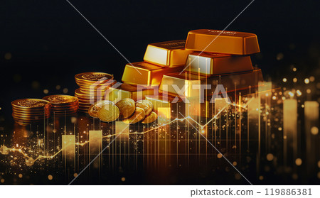 Financial Image: Gold Price Fluctuations 119886381