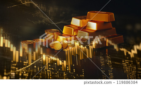 金融形象 黃金價格波動 119886384