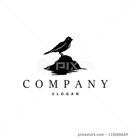 Black silhouette bird logo concept design simple vintage bird lover illustration template Black silhouette bird logo concept design simple vintage bird lover illustration template 119886684