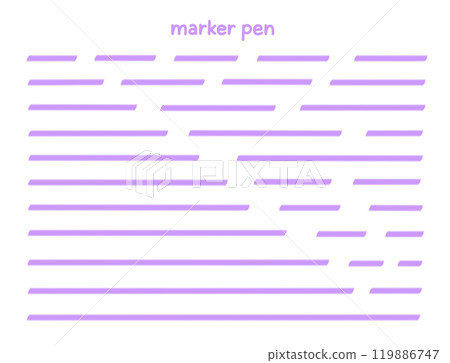 Simple hand-drawn line marker set (straight lines) Simple hand-drawn line marker set (straight lines) 119886747