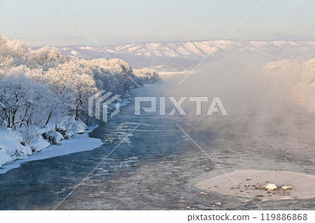 The Teshio River in bitter cold 119886868