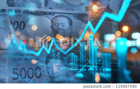 商業形象金融圖與新日本紙幣 119887390