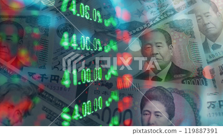 商業形象金融圖與新日本紙幣 119887391
