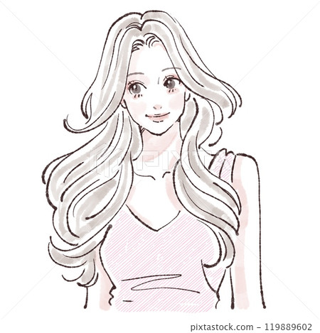 Illustration material of women and girls 119889602