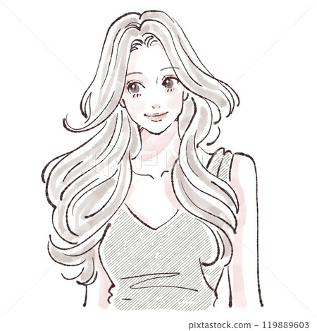 婦女和女孩插畫素材 婦女和女孩插畫素材 119889603