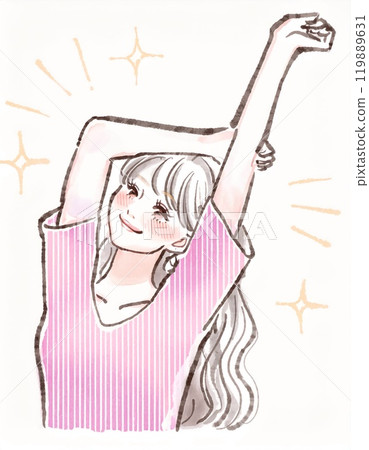 Illustration material of women and girls Illustration material of women and girls 119889631