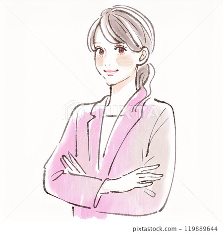 婦女和女孩插畫素材 119889644