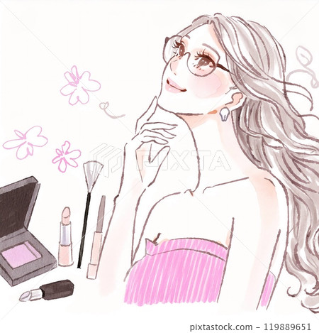 Illustration material of women and girls 119889651