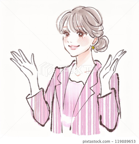 Illustration material of women and girls 119889653