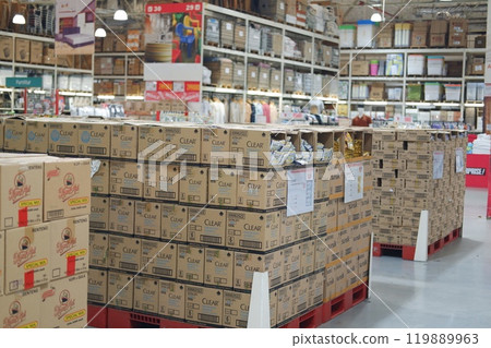 Wholesale Store Aisles Filled with Products 119889963