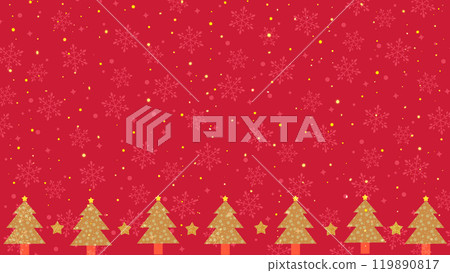 Christmas background Christmas tree and snowflakes 16:9 119890817