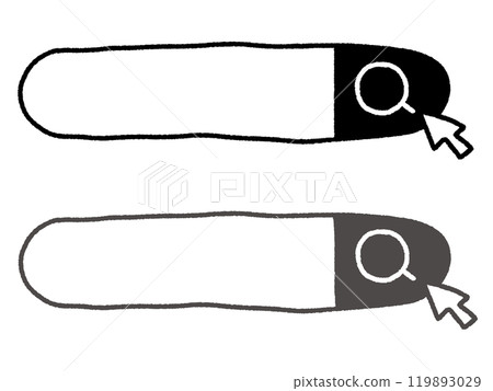 A set of cute hand-drawn search bars Search window A set of cute hand-drawn search bars Search window 119893029