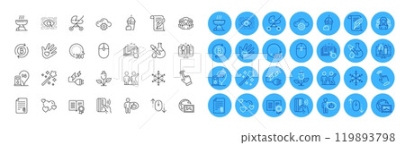 Cloud computing, Like and Cursor line icons pack. Web photo, Women group, Contactless payment web icon. Teamwork, Attachment, 360 degrees pictogram. Feather, Artificial intelligence. Vector 119893798