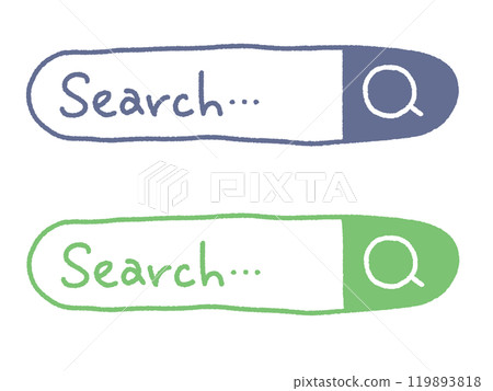 A set of cute hand-drawn search bars Search window Search A set of cute hand-drawn search bars Search window Search 119893818