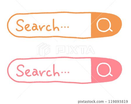 A set of cute hand-drawn search bars Search window Search A set of cute hand-drawn search bars Search window Search 119893819