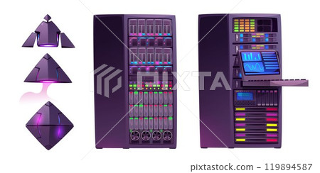 Purple server room equipment Purple server room equipment 119894587