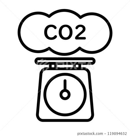 An icon measuring CO2. 119894632