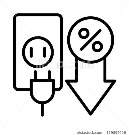減少用電量圖示。 119894636