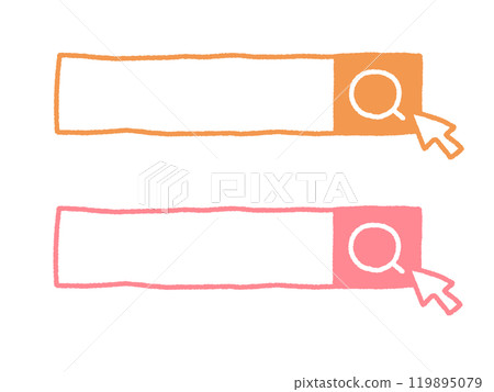 A set of cute hand-drawn search bars Search window 119895079