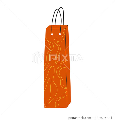 Vector paper bag. Paper shopping bag isolated on white background. Vector paper bag. Paper shopping bag isolated on white background. 119895281
