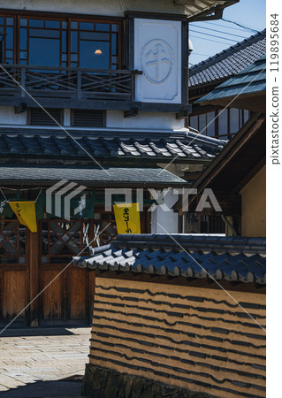 Scenery of the storefronts at Okage Yokocho in Ise Scenery of the storefronts at Okage Yokocho in Ise 119895684