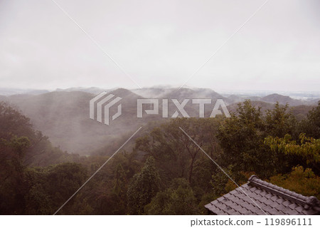 Morning at the gate of Shuhenji Temple, Amibiki Town, Kasai City, Hyogo Prefecture 119896111