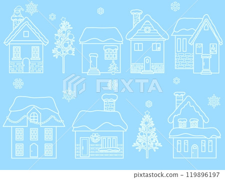 Seamless pattern of buildings〈Christmas〉C-5 Seamless pattern of buildings〈Christmas〉C-5 119896197