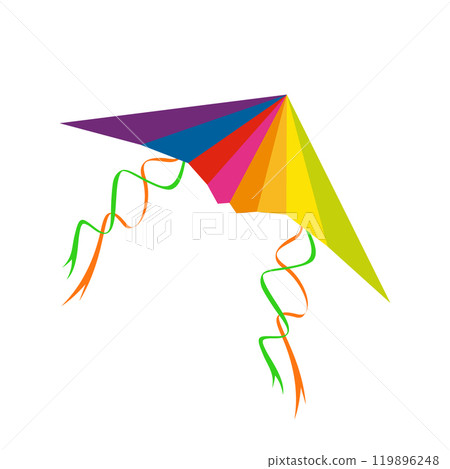 Flying kite isolated with pattern, ceremony hinduism Flying kite isolated with pattern, ceremony hinduism 119896248