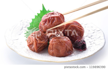紀州南古梅醃李子(白色背景) 紀州南古梅醃李子(白色背景) 119896390