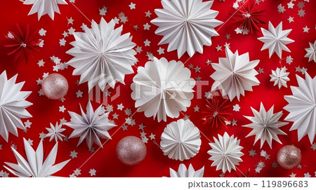Christmas paper craft background material 119896683