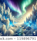 Pale white aurora and shining light 119896791